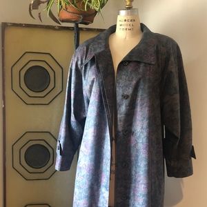 Vintage London Fog Lined Floral Trench
